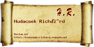 Hudacsek Richárd névjegykártya