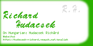 richard hudacsek business card