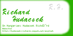 richard hudacsek business card